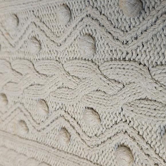 Yamamoto Cable Knit Bobble Sweater Cozy Cottagecore Cabincore Chunky Pullover M - Picture 8 of 8